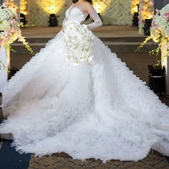 mikael d Dresses Mikael D Dresses Mikael D Wedding Dress Mikael D Wedding Gown Size Worn Once Poshmark